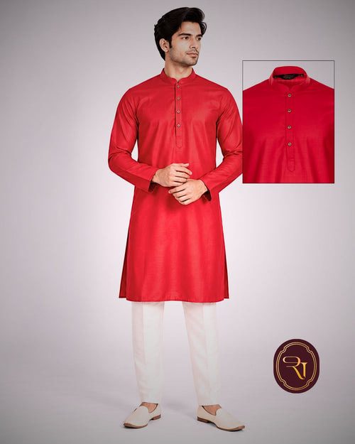 Shahanai Men's Chikankari Digital Print Kurta