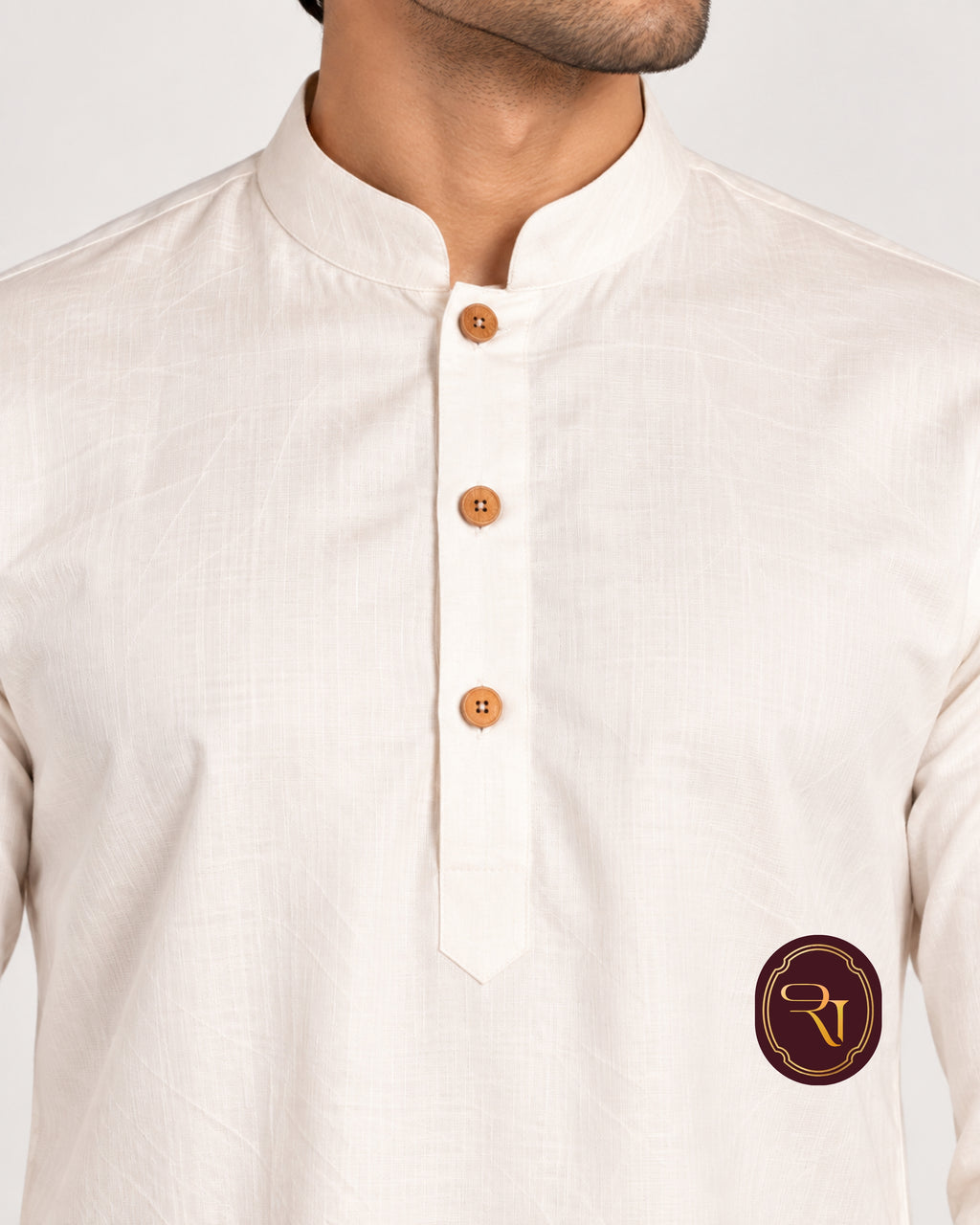 Shahanai Men's Pure Cotton White Kurta
