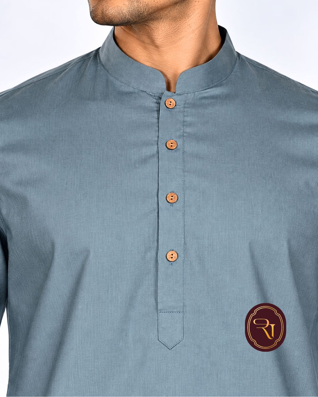 Shahanai Men's Pure Banarasi Self-Textured Kurta