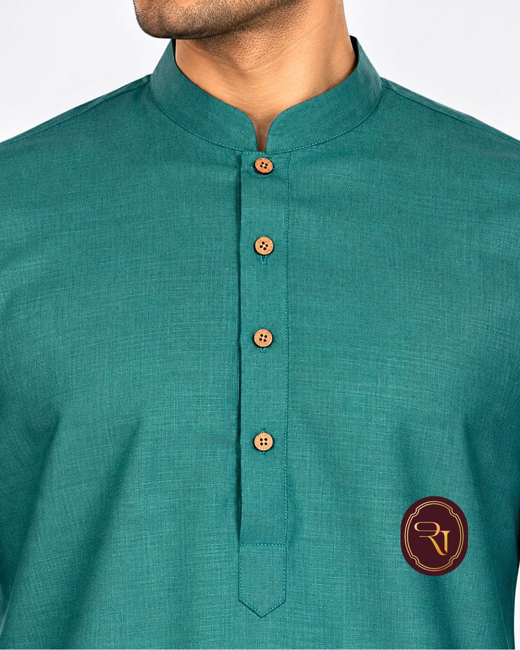 Shahanai Men's Silk Kurta with Machine and Hand Work