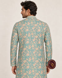 Shahanai Men's Chikankari Digital Print Kurta