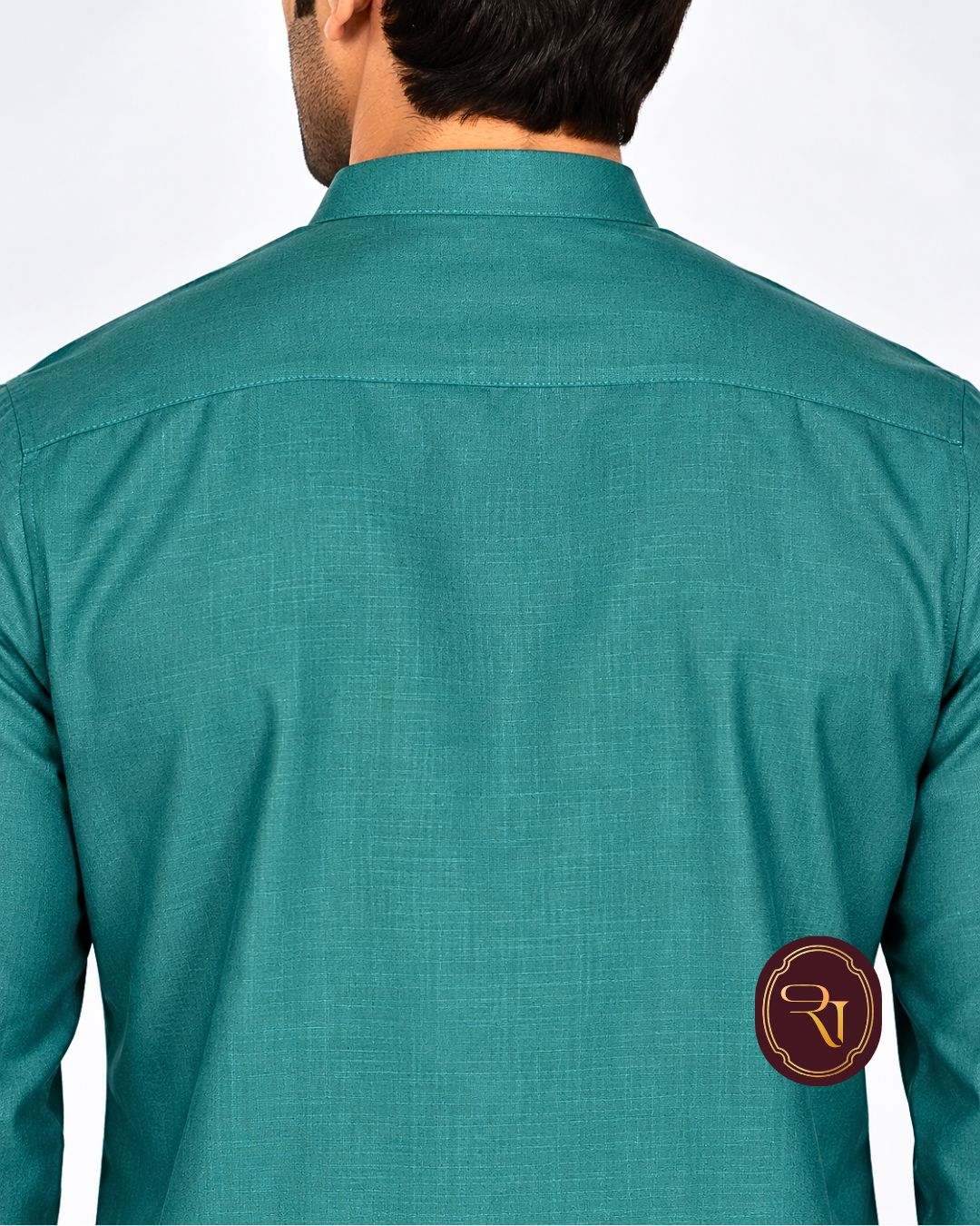 Shahanai Men's Silk Kurta with Machine and Hand Work