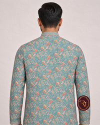 Shahanai Men's Chikankari Digital Print Kurta