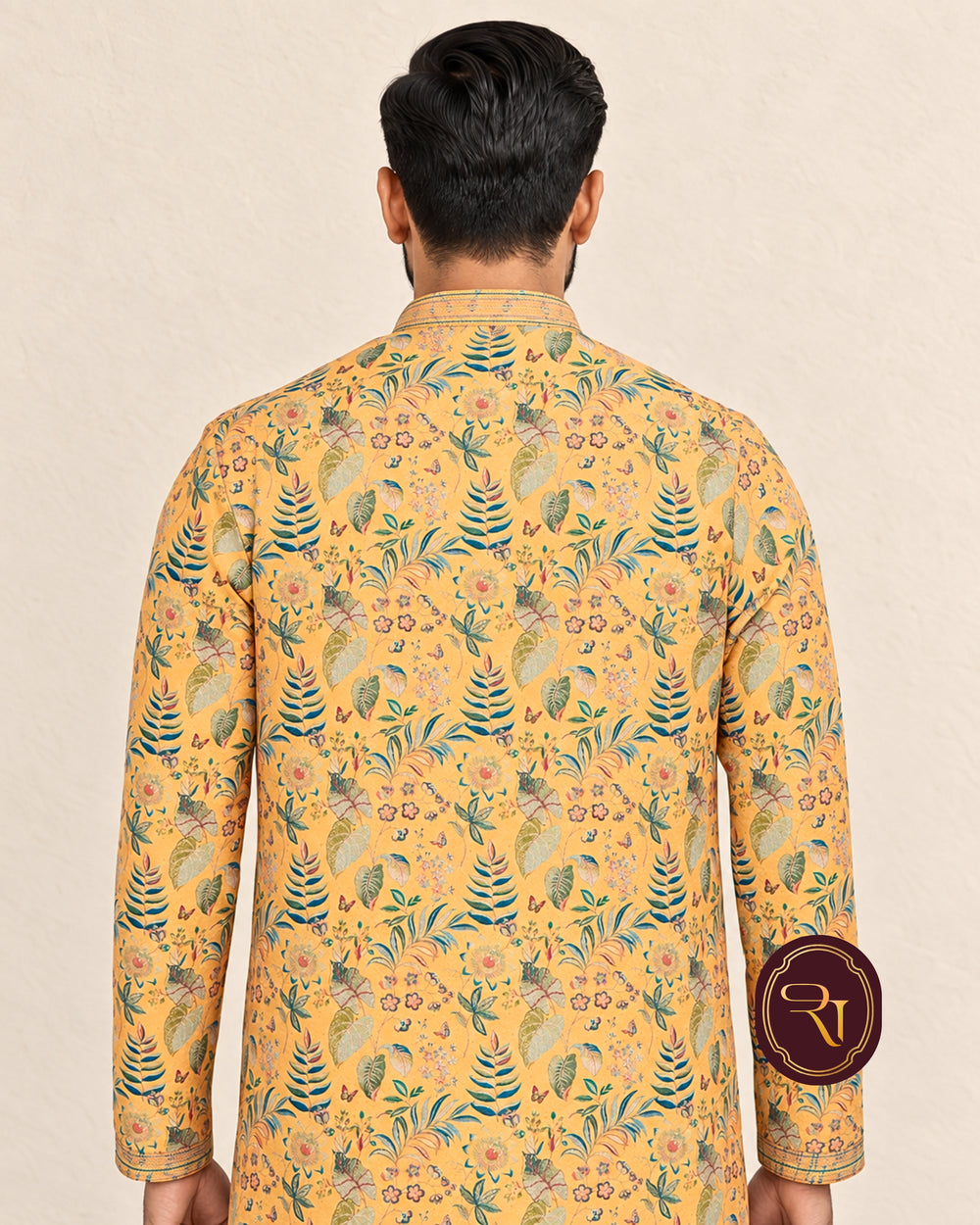 Shahanai Men's Chikankari Digital Print Kurta