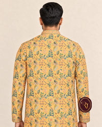 Shahanai Men's Chikankari Digital Print Kurta