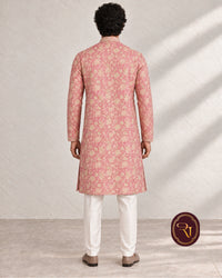 Shahanai Men's Chikankari Digital Print Kurta