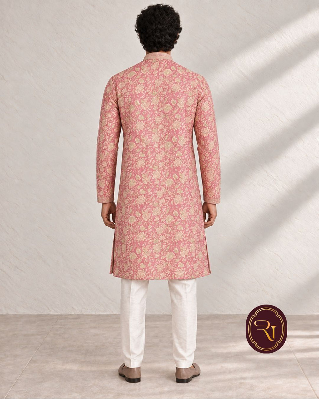 Shahanai Men's Chikankari Digital Print Kurta