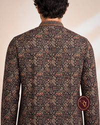 Shahanai Men's Chikankari Digital Print Kurta
